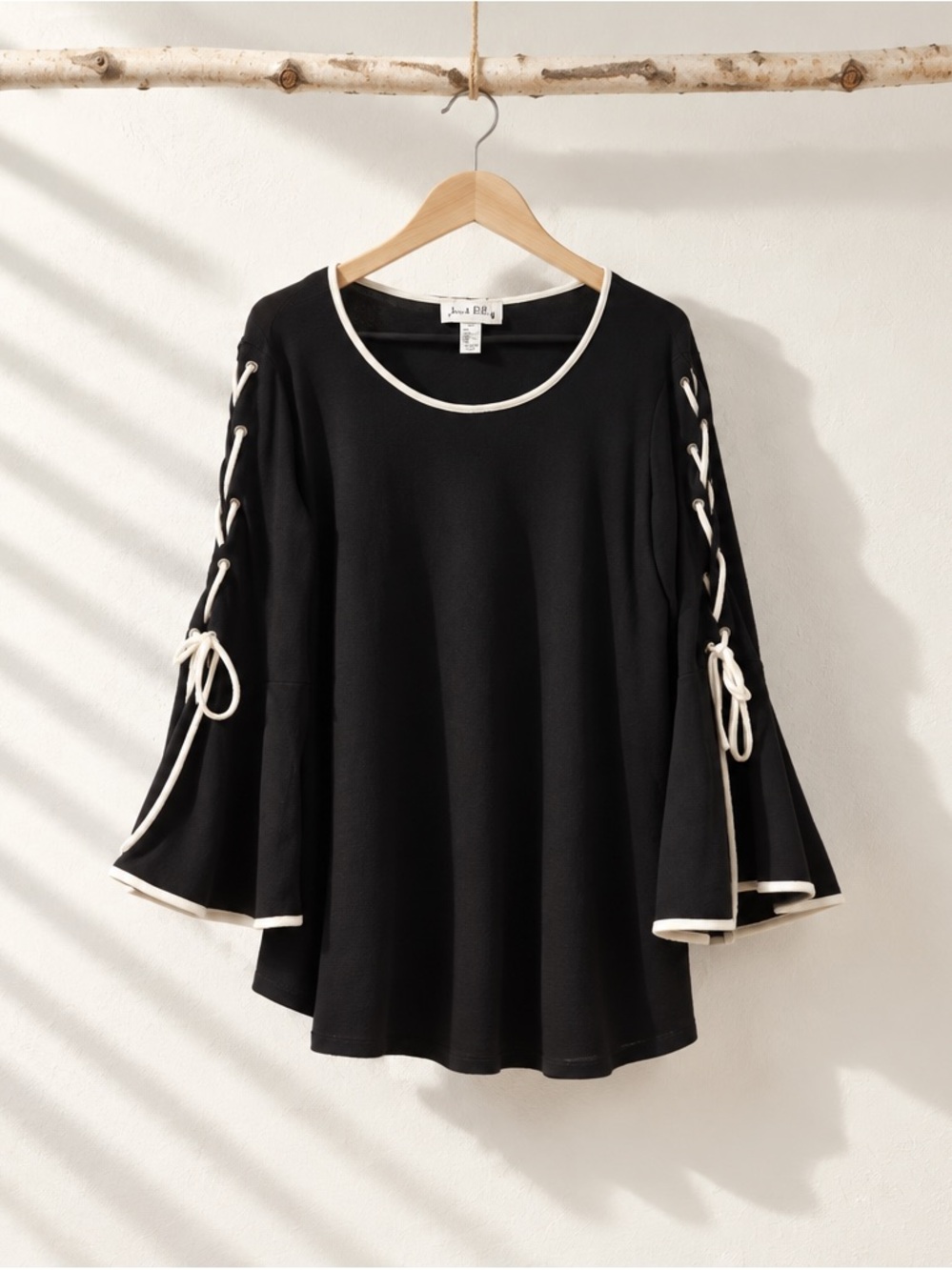 Joseph Ribkoff Black/Vanilla Top